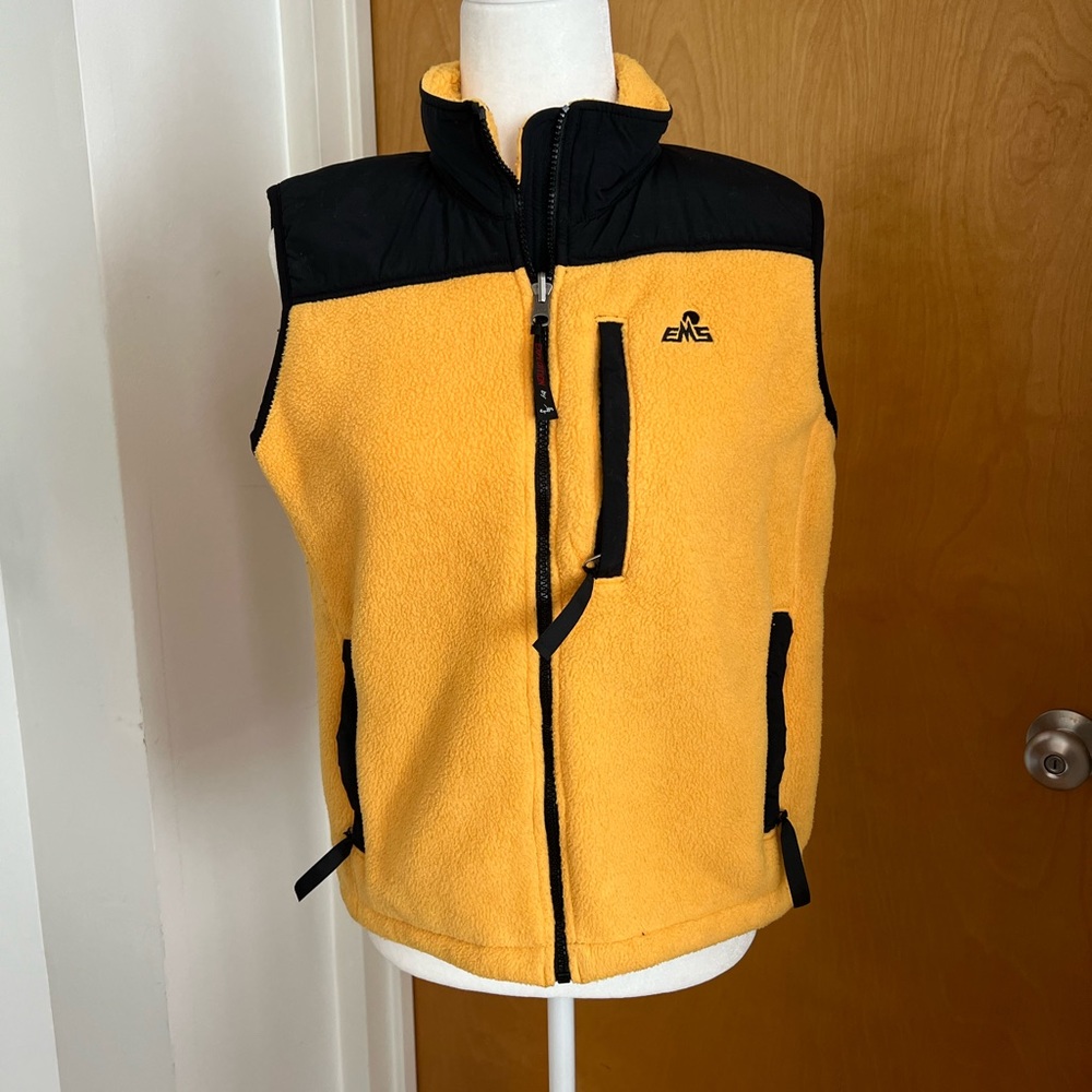 Eastern Mountain Sports Yellow and Black Fleece Vest